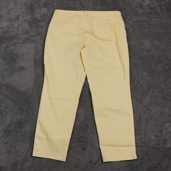 Talbots Jeans Women 16 Petite Yellow Corduroy Signature Ankle Pants 16P NEW - Picture 1 of 11